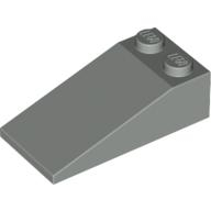 Lego kostka (kostička) 2x4 sklon (šikmá) 18°, světle šedá (4124121)